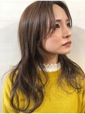 レイヤーカット/ベージュ