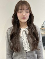 ラミエバイメルト 下北沢(lamie by melt) ブリーチなしダブルカラーオリーブハッシュカット顔周り下北沢