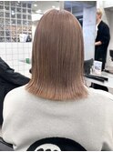 ミルクティーベージュダブルカラーハイトーンレイヤーカット韓国