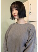 大名 ぷつっとボブ 黒髪ボブ