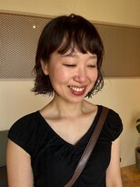 アン アイズ(ann EYES) ボブニュアンスパーマ前髪ありイメチェン20代30代40代