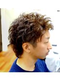 スパイラルパーマでうねうねヘア