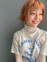 パム 恵比寿(PAM.)&nbsp;【PAM./HANA】オレンジベージュボブ
