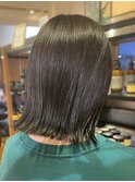 30代40代髪質改善ココアブラウン艶感ストレート透明感赤み消し