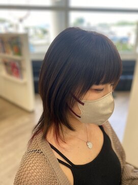 バンビ 大矢野店( Bambi) ウルフマッシュ(インナーカラー）