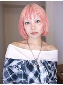 【TAIKI NOGUCHI】レイヤーボブ×ペールピンク×ピンク
