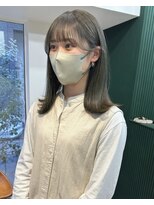 オグジュアリー 表参道(aux.)&nbsp;ストレートミディアム×オリーブカラー