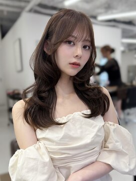 ハピネス 梅田茶屋町店(HAPPINESS) 韓国風/レイヤーカット/顔周り/顔まわり/髪質改善/ベージュ