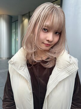 エゴル ナゴヤサカエ(ENGOL NAGOYA SAKAE) 坂野貴哉ホワイトベージュデザインカラーハイトーンカラー