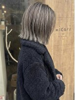 ニコリヘアワークス(nicori hair works)&nbsp;ボブ×ハイライト×外ハネ2