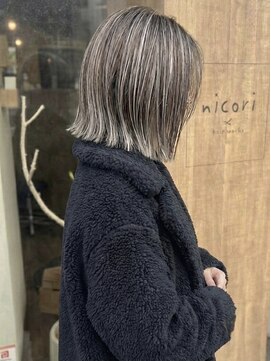 ニコリヘアワークス(nicori hair works) ボブ×ハイライト×外ハネ2