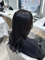 ケンジ 平塚 アネッタ(KENJE annetta) 【ワンカラー】艶髪ブルーブラック