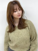 アース コアフュールボーテ 諏訪店(EARTH coiffure beaute)&nbsp;ナチュラルベージュ_ヨシンモリ_顔周りレイヤー_レイヤーカット