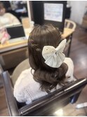 ねじりハーフアップ♪