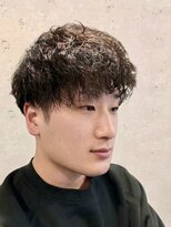 ワンワンオー バーバーショップ 長浜店(@110 BARBER SHOP)&nbsp;波巻きスタイル　波巻きパーマ/メンズ/ショート