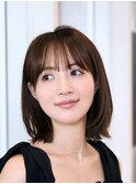 表参道レイヤーボブ髪質改善ニュアンスカラーアッシュグレー30代