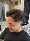 オールバックパーマ