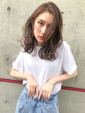 ヘアサロンエム 川越(HAIR SALON M) ミディアム外ハネ☆デザインカラーアッシュブラウン