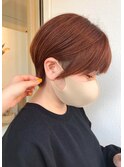 オレンジカラー/刈り上げ/ショート