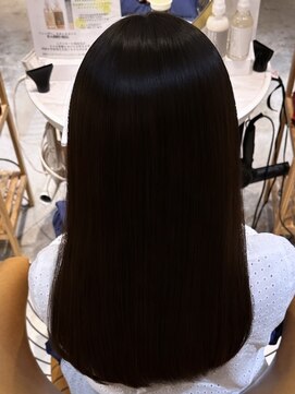 ロンド シャルム 吉祥寺(Lond charme) 黒髪ロングレイヤー縮毛矯正髪質改善酸熱トリートメント吉祥寺