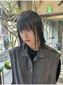フェイクブラックブルーブラックネイビーカラー暗髪カラー黒染め