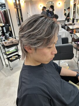メンズラピス 栄店(Men's Lapis) メンズバレイヤージュセンターパートスタイルハイライト