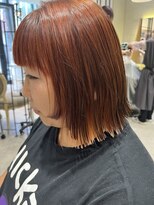 ヴァネッサ VANESSA&nbsp;大人ボブ丸み前髪ありフロントウルフインナーオレンジ