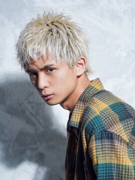 アルファ 新宿(alpha) サーフカール/ 刈り上げセンターパート/ブルーブラック[新宿駅]