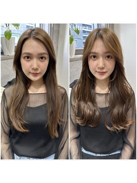 エトワ 新宿(ETOWA) 10代20代30代小顔似合わせカットメルティカラーフェミニンロング