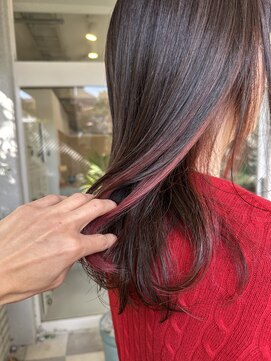 ダブル(W) 【hair salon W】ピンクインナーカラー