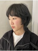 マッシュウルフ/マットグレージュ/ウルフ/マッシュ/ブリーチなし