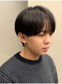 シースルーマッシュナチュラルマッシュメンズ韓国ツーブロック