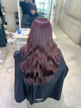 アソビ 表参道(ASOBI) ダブルカラー/黒髪/ボブルフ/ネビージュ/表参道/ピンクカラー