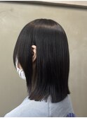 くびれヘア/暗めカラー/アプリコットオレンジ/縮毛矯正