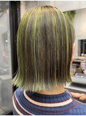 ネオングリーンバレイヤージュ|西葛西ブリーチ|西葛西ハイトーン