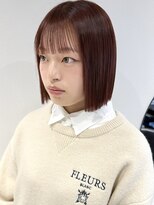 ラミエバイメルト 下北沢(lamie by melt)&nbsp;花田/ボブワインレッドボルドー韓国下北沢暗めカラーレッド