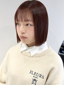 ラミエバイメルト 下北沢(lamie by melt) 花田/ボブワインレッドボルドー韓国下北沢暗めカラーレッド