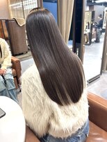 ソワンドゥブレスシエン 堀江店(soin de brace CIEN)&nbsp;韓国風ロング×前髪×ラベンダーグレージュ