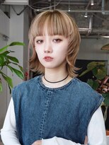 シオン(shion)&nbsp;前髪カットくびれミディ韓国ヘアダブルカラー_F31254