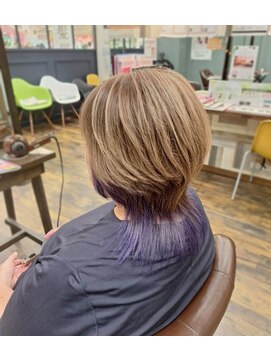 ラプチャー(RAPTURE) くびれレイヤー＆インナーカラーブルー