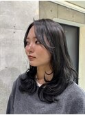無造作レイヤー/ダークブルー/髪質改善