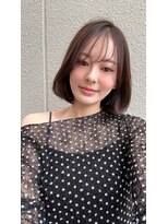 ダム(DaM)&nbsp;ナチュラルボブ前髪ありイメチェン20代30代40代ショートボブ