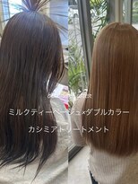 メロウ(mellow)&nbsp;ダブルカラーで作る◎透明感ミルクティーベージュが可愛い♪