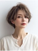 白髪ぼかし脱白髪染め似合わせショートボブ40代50代60代