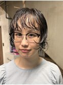 ショートボブ×ニュアンスパーマ｜ウェット質感