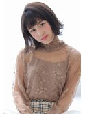 切りっぱなしヘア小顔ボブ