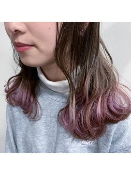 テクライズ 豊橋店(TECHRISE) フェミニティピンク×すそカラー