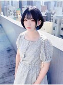 ◇バングカラーのブルーボブ◇目黒.新宿