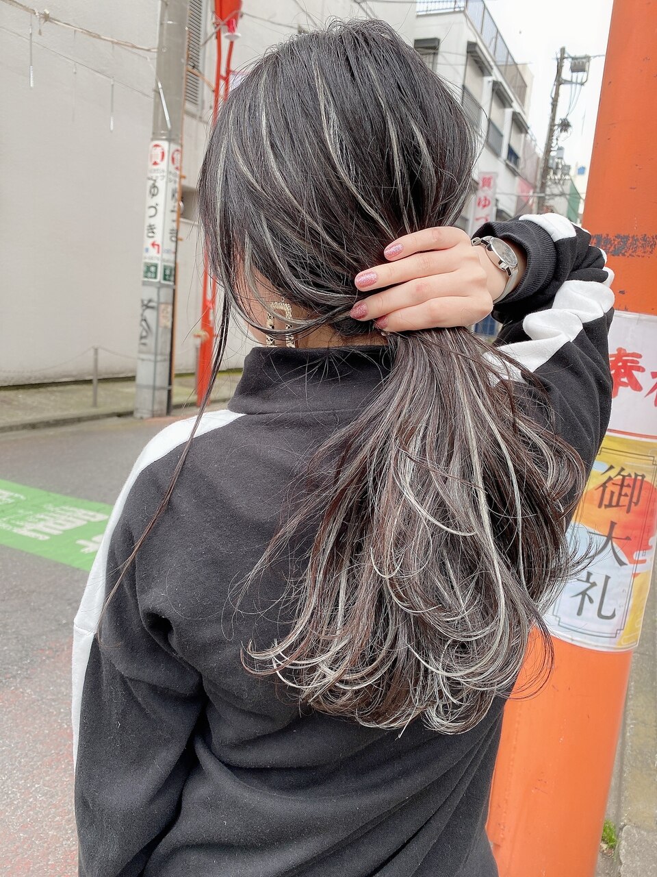 ブラック×シルバー#シールエクステ#ホワイトグレージュ#小倉 ブラック×シルバー#シールエクステ#ホワイトグレージュ#小倉
