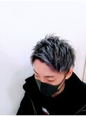 プラチナグレージュ×段カット/20代30代40代50代